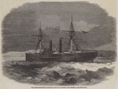 The Steam-Transport Adriatic in the Ice at Sidney, Cape Breton by Edwin Weedon